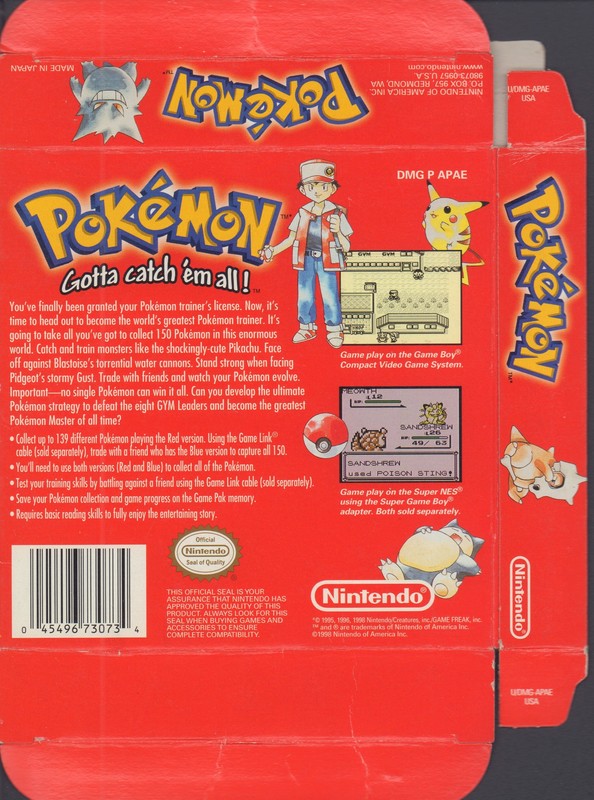 Pokemon Red Gameboy Box · Digital Game Museum Collection