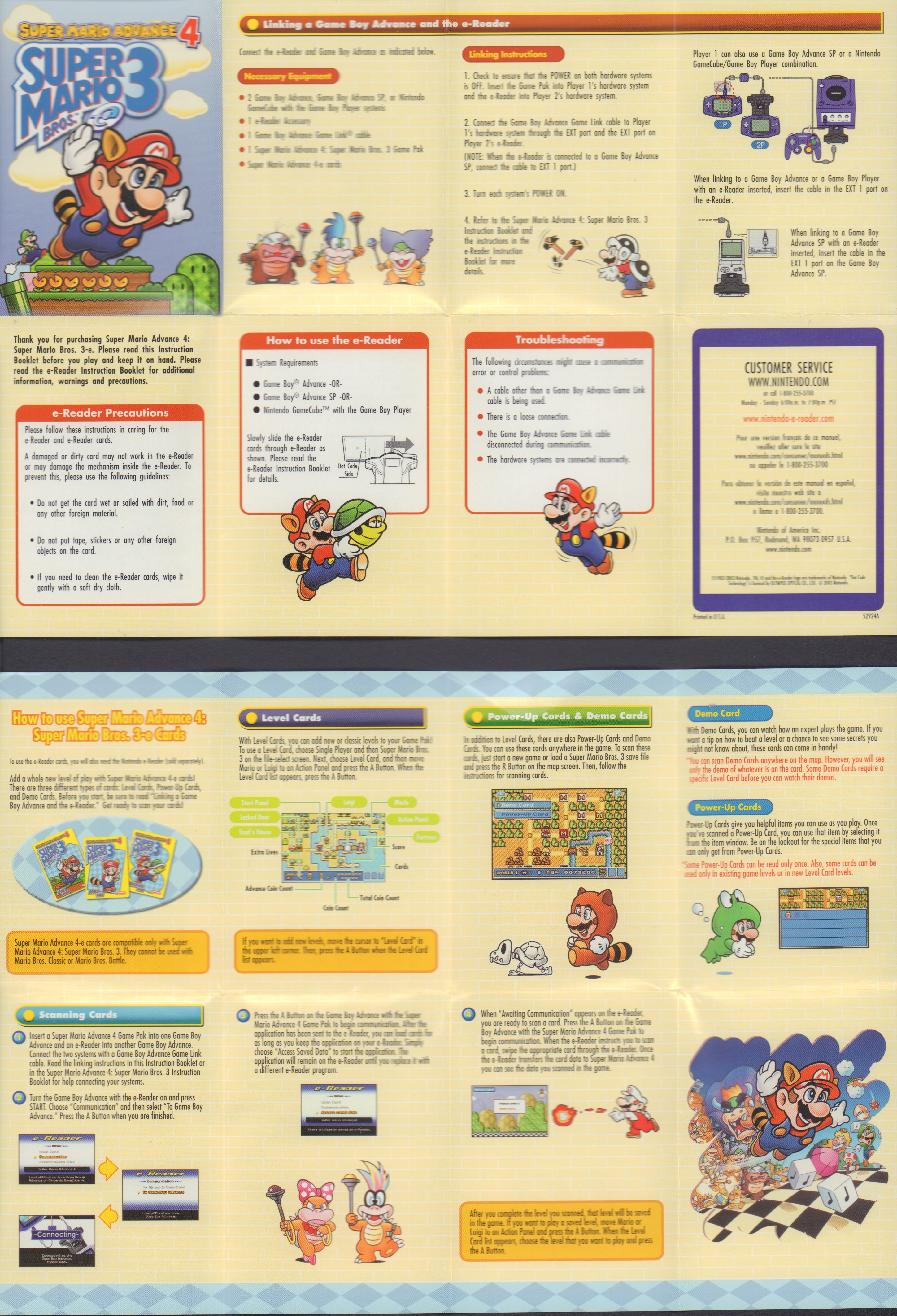 Super Mario Advance 4 Super Mario Bros 3 E Reader Cards Digital Game Museum Collection